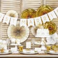 Miniatyrbild 4 av 4: Pappersdekoration Guld 3-pack