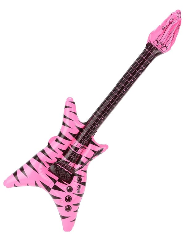 Guitar rock neonlyserød oppustelig.Size-One size