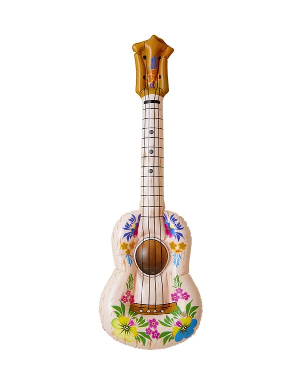 Oppustelig hawaiiansk ukulele.Size-One size