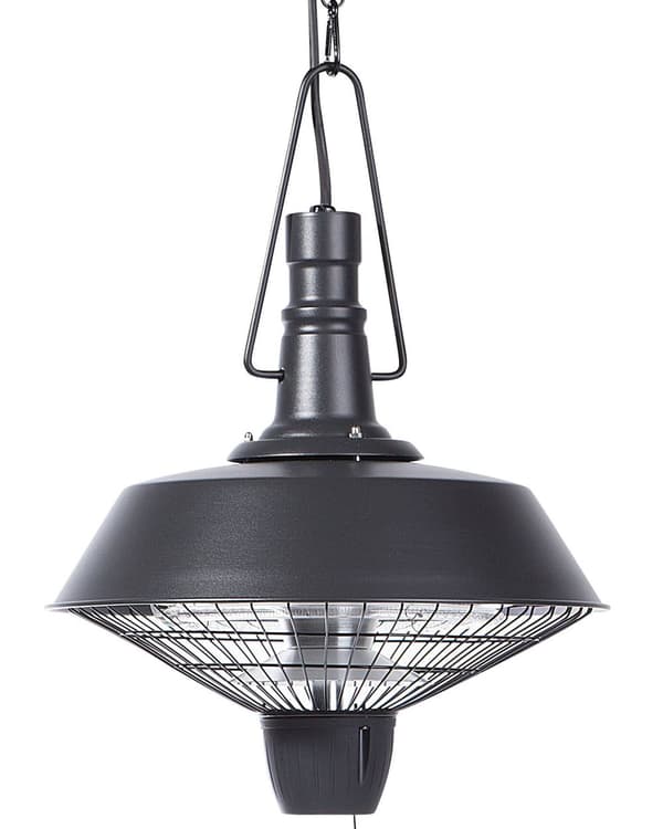 Patio Elektrisk Värmare Svart Tak Hängande 2.1kW