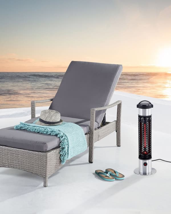 Terassilämmitin alumiini seisova 800W hopea 64 cm VEZUVIO