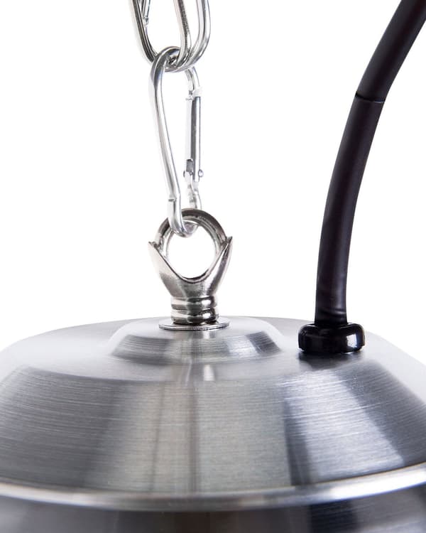 Terrassevarmer Sølv Metal ø 51 cm Loftmonteret 1800W Udendørs Altanvarmer Tilbehør Havevarmer