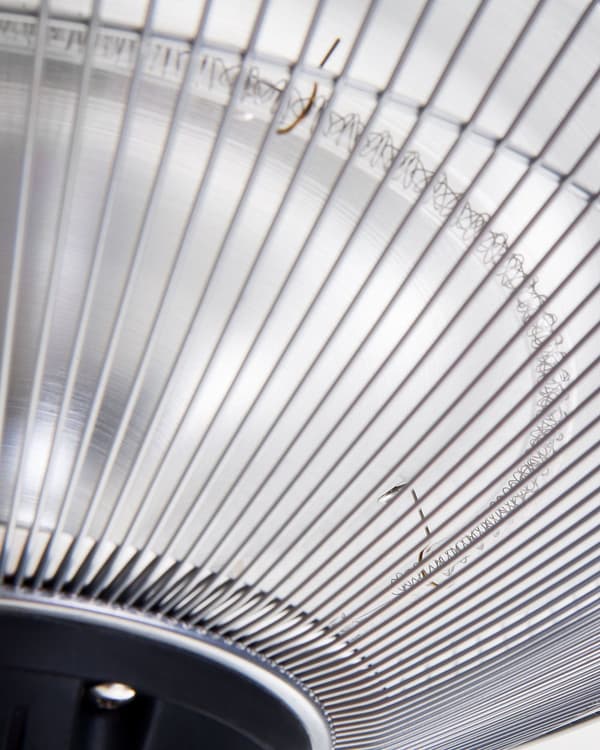 Terrassevarmer Sølv Metal ø 51 cm Loftmonteret 1800W Udendørs Altanvarmer Tilbehør Havevarmer