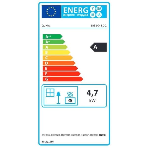 QLIMA SRE9046C 4650 watt Elektronisk fotogenugn - Upp till 190 m3 - SPARA-läge, luktfri - 9 liters tank - Autonomy 67h