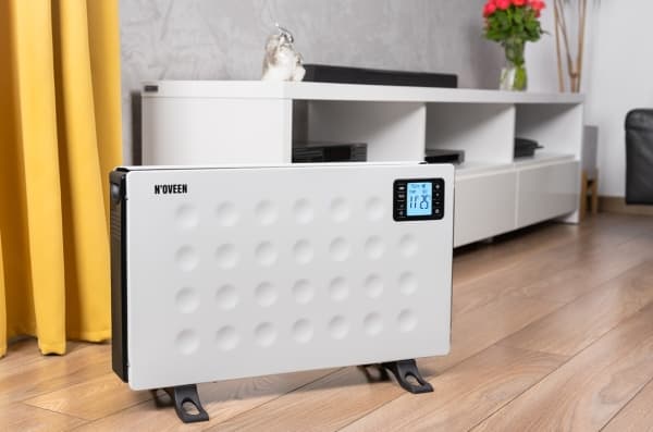 Noveen CH8000 LCD Smart, Elektrisk konvektor-romvarmer, 24 timer, Innendørs, Gulv, Hvit, LCD
