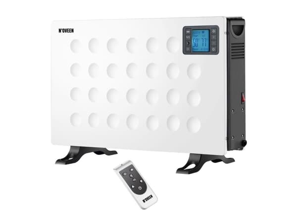 Noveen CH8000 LCD Smart, Elektrisk konvektor-romvarmer, 24 timer, Innendørs, Gulv, Hvit, LCD Hvit