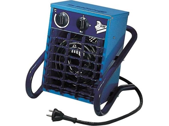 EL-BJØRN VF21A, 2 kW, 1x230 V, IP44, 2 m:n kaapelilla 3G1.5 ja Schuko-pistokkeella.Mitat KxSxK 300x260x300 mm.