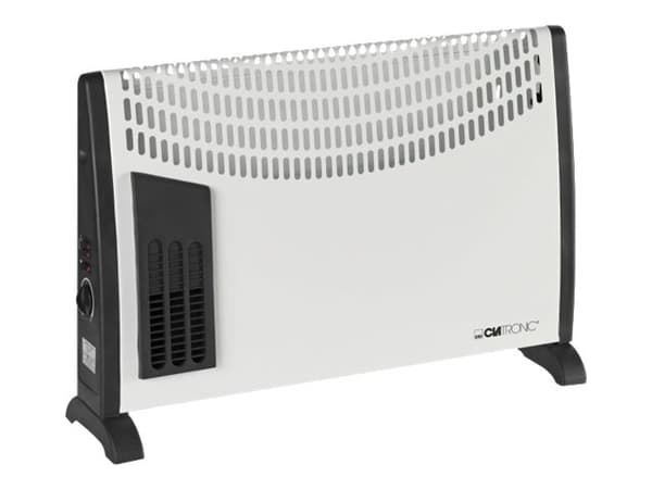Clatronic KH 3433 - Varmer - veggmontert, frittstående - 2 kW Sort, Hvit