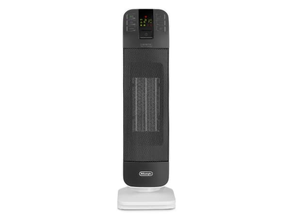 De’Longhi HFX65V20, Sähkökäyttöinen lämpötuuletin, Keraaminen, 24 h, Sisätila, Musta, Valkoinen, LED