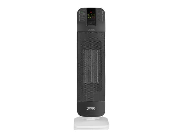 De’Longhi HFX65V20, Sähkökäyttöinen lämpötuuletin, Keraaminen, 24 h, Sisätila, Musta, Valkoinen, LED musta, Valkoinen