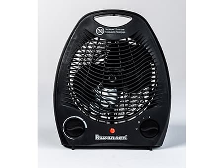 Ravanson FH-105B, Elektrisk värmefläkt, inomhus, Bord, Golv, Bord, Svart, Rotations-, 2000 W