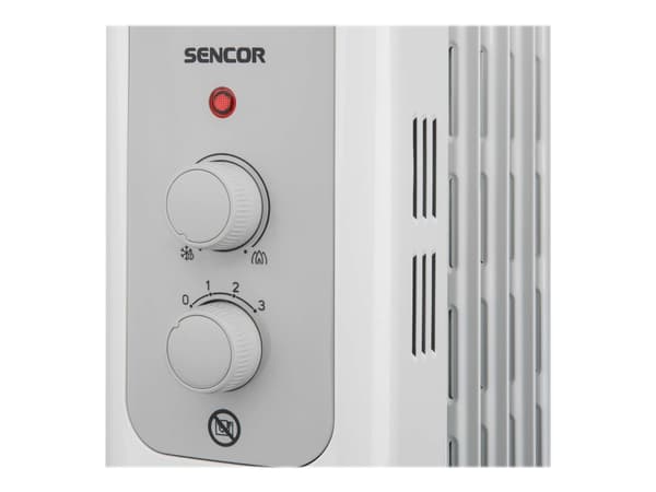 Sencor SOH 3211WH - Oljeradiator - frittstående, mobil - 2300 W - hvit