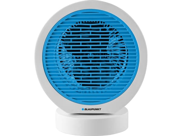 Blaupunkt FHM401, Sähkökäyttöinen lämpötuuletin, Ruostumaton teräs, Sisätila, Lattia, Sininen, Valkoinen, 2000 W
