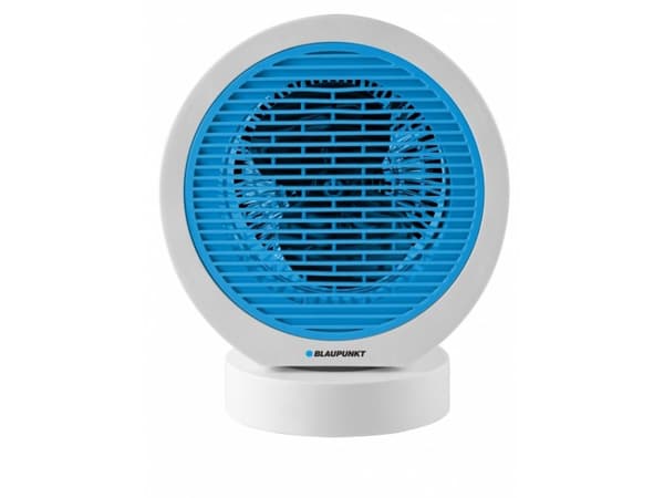 Blaupunkt FHM401, Sähkökäyttöinen lämpötuuletin, Ruostumaton teräs, Sisätila, Lattia, Sininen, Valkoinen, 2000 W
