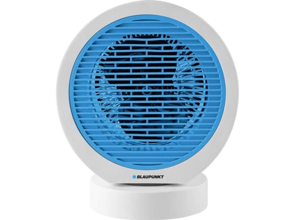 Blaupunkt FHM401, Sähkökäyttöinen lämpötuuletin, Ruostumaton teräs, Sisätila, Lattia, Sininen, Valkoinen, 2000 W
