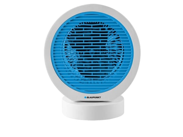 Blaupunkt FHM401, Sähkökäyttöinen lämpötuuletin, Ruostumaton teräs, Sisätila, Lattia, Sininen, Valkoinen, 2000 W