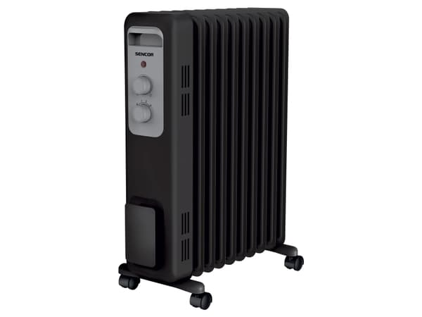 Sencor SOH 3309BK, Olje-elektrisk romvarmer, Olje, CE, Innendørs, Gulv, Sort Sort