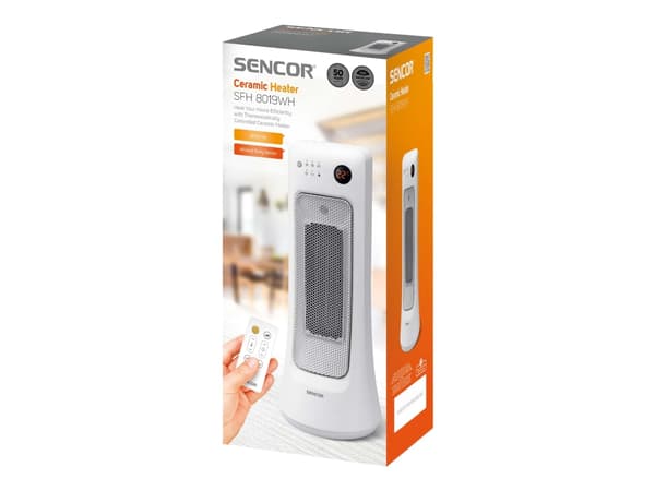 Sencor SFH 8019WH - Lämmitin - torni - 2000 W - valkoinen