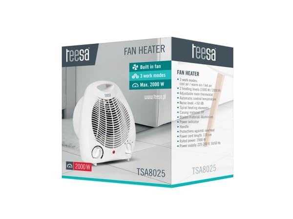 Teesa TSA8025 lämmitin Sisävalkoinen 2000 W