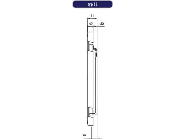 Stelrad 22030 STELRAD VERTEX STYLE 1107 W SN170 SVART // GR-ST-VS-22030-SN170