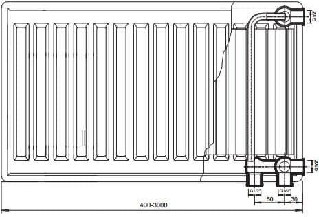 Stelrad Radiator Accord VK Typ 20 600 x 1000mm 832W (AV20100)