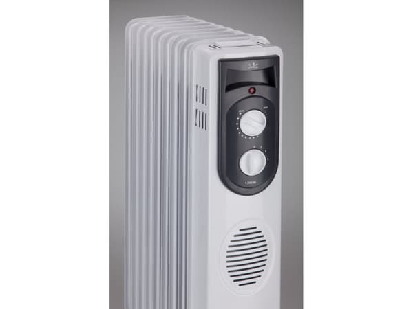 JATA R107, Olje-elektrisk romvarmer, Olje, Innendørs, Grå, Rotasjon, 1500 W