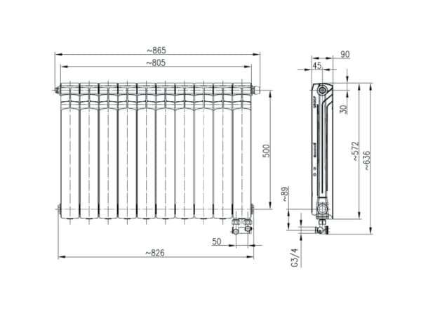 KFA G500F/D aluminiumkylare (789-101-44)