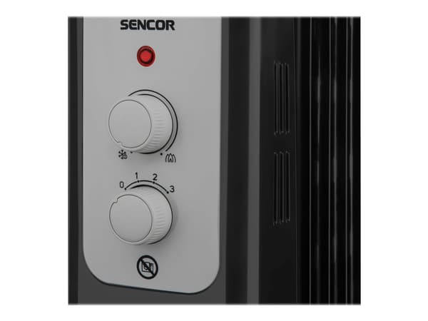 Sencor SOH 3311BK - Oljeradiator - frittstående, mobil - 2300 W - svart