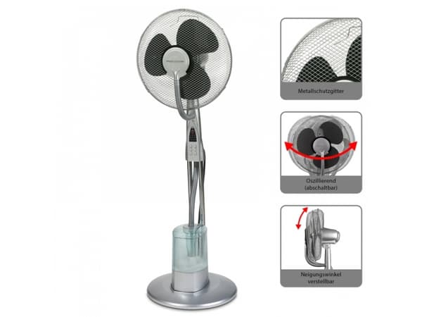 ProfiCare PC-VL 3069 LB - Kjølevifte/luftfukter - frittstående - 40 cm - sølv/krom