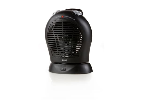 Domo DO7324F, Sähkökäyttöinen lämpötuuletin, Sisätila, Lattia, Musta, Rotaatio, 2000 W