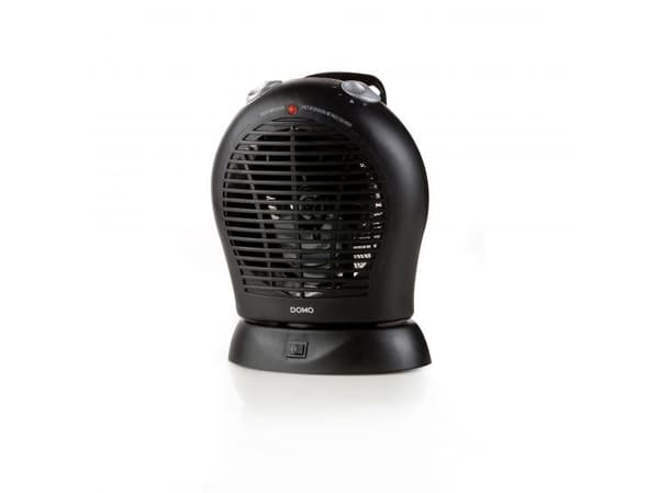 Domo DO7324F, Sähkökäyttöinen lämpötuuletin, Sisätila, Lattia, Musta, Rotaatio, 2000 W