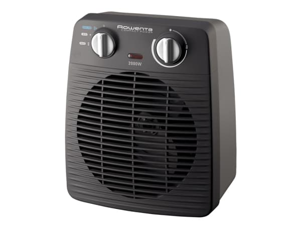 Rowenta Compact Power SO221, Sähkökäyttöinen lämpötuuletin, Kiina, 1,4 m, IP20, Sisätila, Vastaanotto, Lattia Harmaa, musta