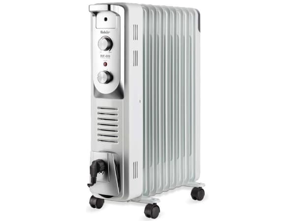 Fakir RF-09 Turbo Plus - Oljeelement - mobil, golvstående - 2400 W - pärlgrå