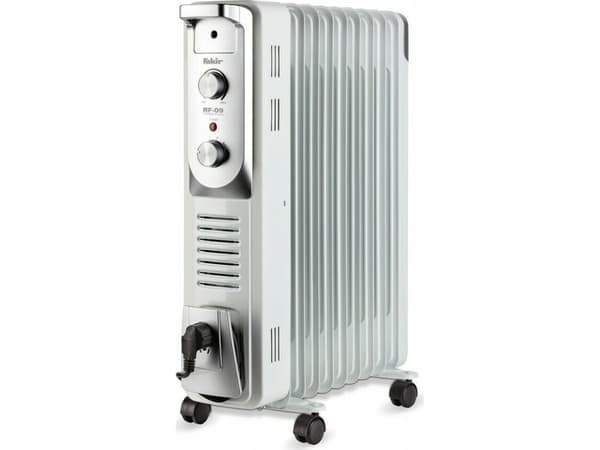 Fakir RF-09 Turbo Plus - Oljeelement - mobil, golvstående - 2400 W - pärlgrå