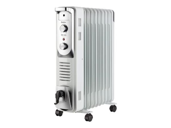 Fakir RF-09 Turbo Plus - Oljeelement - mobil, golvstående - 2400 W - pärlgrå