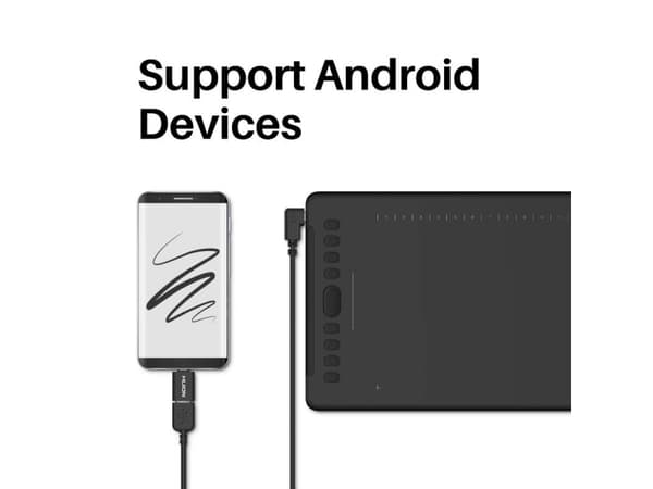 HUION H1161 tegneplade 5080 lpi 279,4 x 174,6 mm USB Sort
