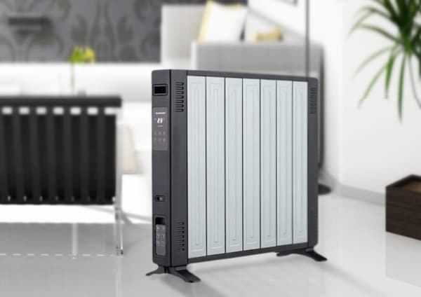 Blaupunkt HCO701, Konvektorisähköinen tilalämmitin, 24 h, Sisätila, Lattia, Musta, Valkoinen, LED