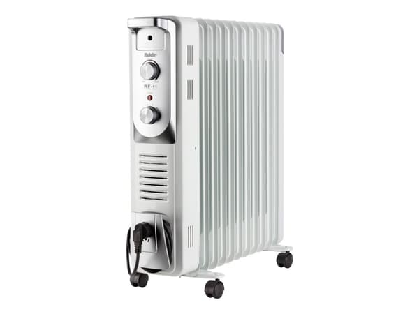 Fakir RF-11 Turbo Plus - Oljeradiator - mobil, frittstående - 2900 W - perlegrå Sølv, Hvit