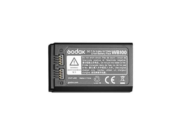 Godox WB100, Speciell, Litium-Ion (Li-Ion), 2600 mAh, 7,2 V, 18,72 wh, Kina