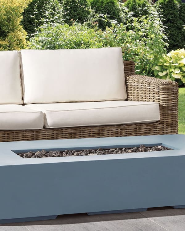Ildsted Grå MgO Stål 143 x 71 x 31 cm Propangas Terrassevarmer Rektangulær Form til Perfekte Aftener i Haven