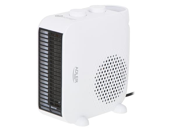 Adler AD 7725W, Sähkökäyttöinen lämpötuuletin, 1,3 m, Sisätila, Lattia, Valkoinen, Polypropeeni (PP) Valkoinen