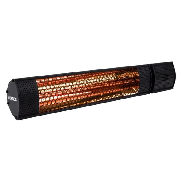 VONROC Terrassevarmer - Marsili  - 2000W | Sort | Inkl. Fjernbetjening.