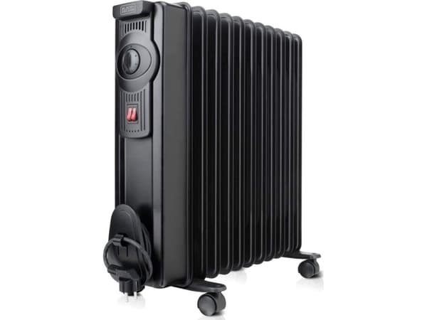 Black & Decker BXRA1500E, Konvektorisähköinen tilalämmitin, Öljy, Sisätila, Musta, Teho, 1,67 W