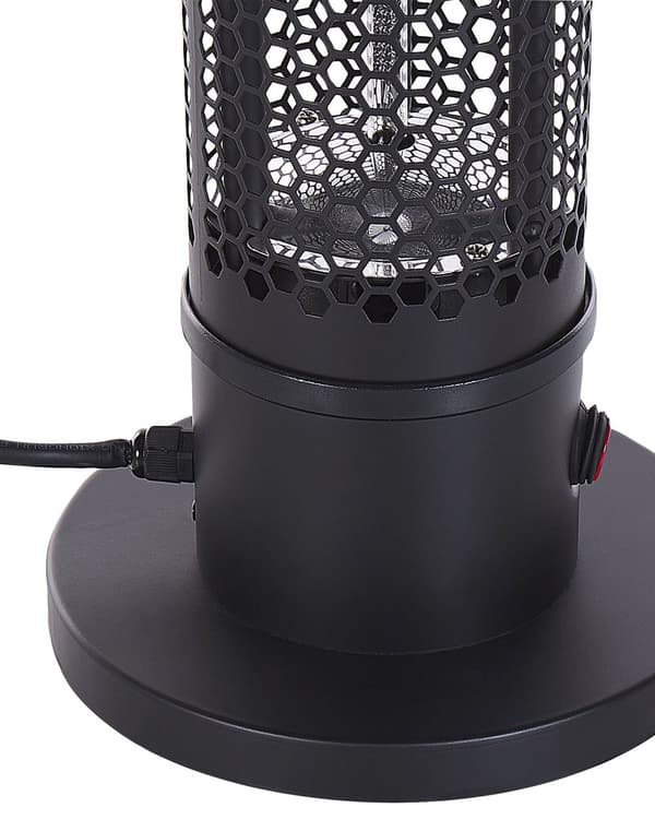 Elektrisk Terrassevarmer Sort 62x20 cm Tårn Formet 1000W Infrarød Varmelampe Fritstående Have Udendørsbrug af Høj Kvalitet