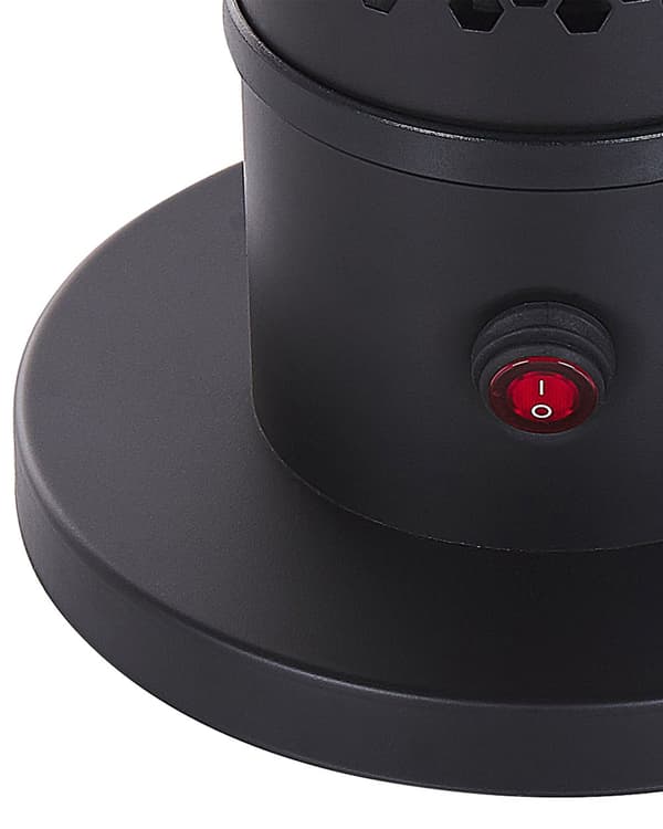 Elektrisk Terrassevarmer Sort 62x20 cm Tårn Formet 1000W Infrarød Varmelampe Fritstående Have Udendørsbrug af Høj Kvalitet