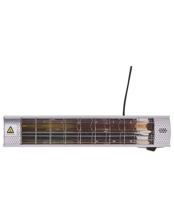 Terrassevarmer Sølv Aluminium 57 x 11 cm Elektrisk monteret 2000 W Emissionsfri Økologisk Udendørs Have Altan Cafe Bistro