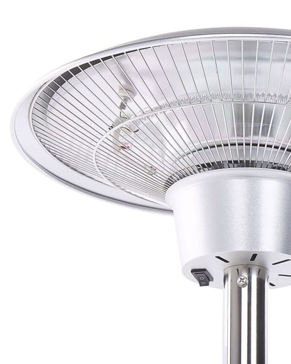 Elektrisk Fritstående Varmelegeme Sølv Aluminium 1500 W Infrarød Terrasse Udendørs Have