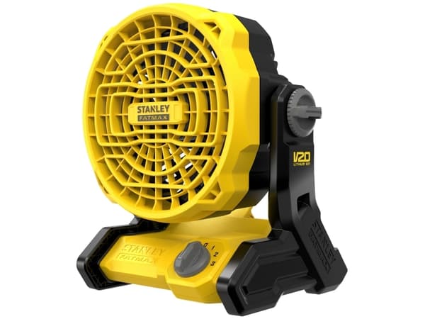 Stanley FATMAX SFMCE001B-XJ, Teollinen monikiinnityksellinen tuuletin, Musta, Keltainen, 17,8 cm, Akku, Litiumioni (Li-Ion), 4 mAh