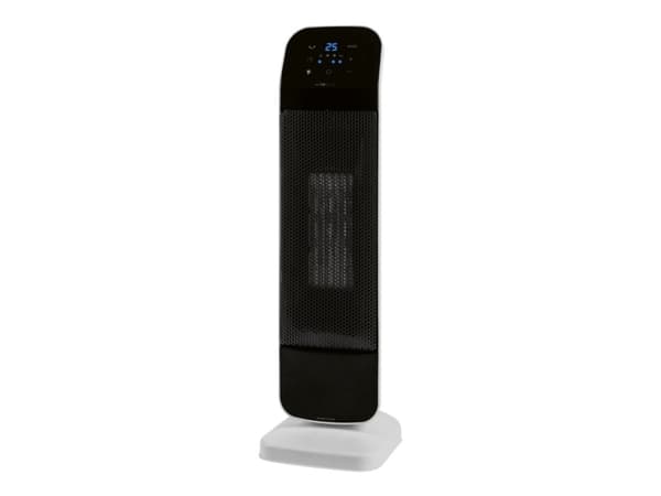 Clatronic HL 3763, Sähkökäyttöinen lämpötuuletin, Keraaminen, 12 h, Sisätila, Lattia, Musta, Valkoinen