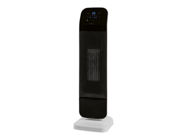 Clatronic HL 3763, Sähkökäyttöinen lämpötuuletin, Keraaminen, 12 h, Sisätila, Lattia, Musta, Valkoinen musta, Valkoinen